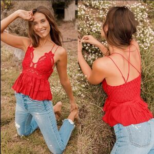 Free People Adella Cami Boho Tank Top - Size Small